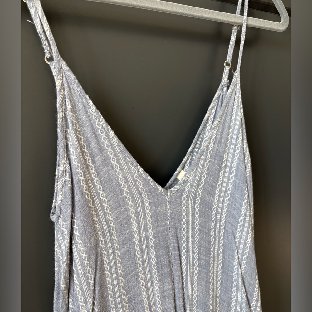 Elan Light Blue & White Patterned Maxi Dress - Picture 2 of 5